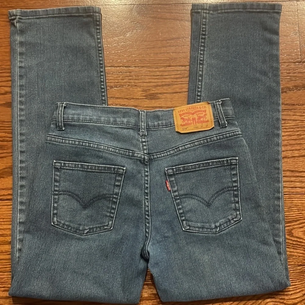 LEVIS 514 Big Boys straight leg denim jeans with stretch size 14 reg 27W 27L